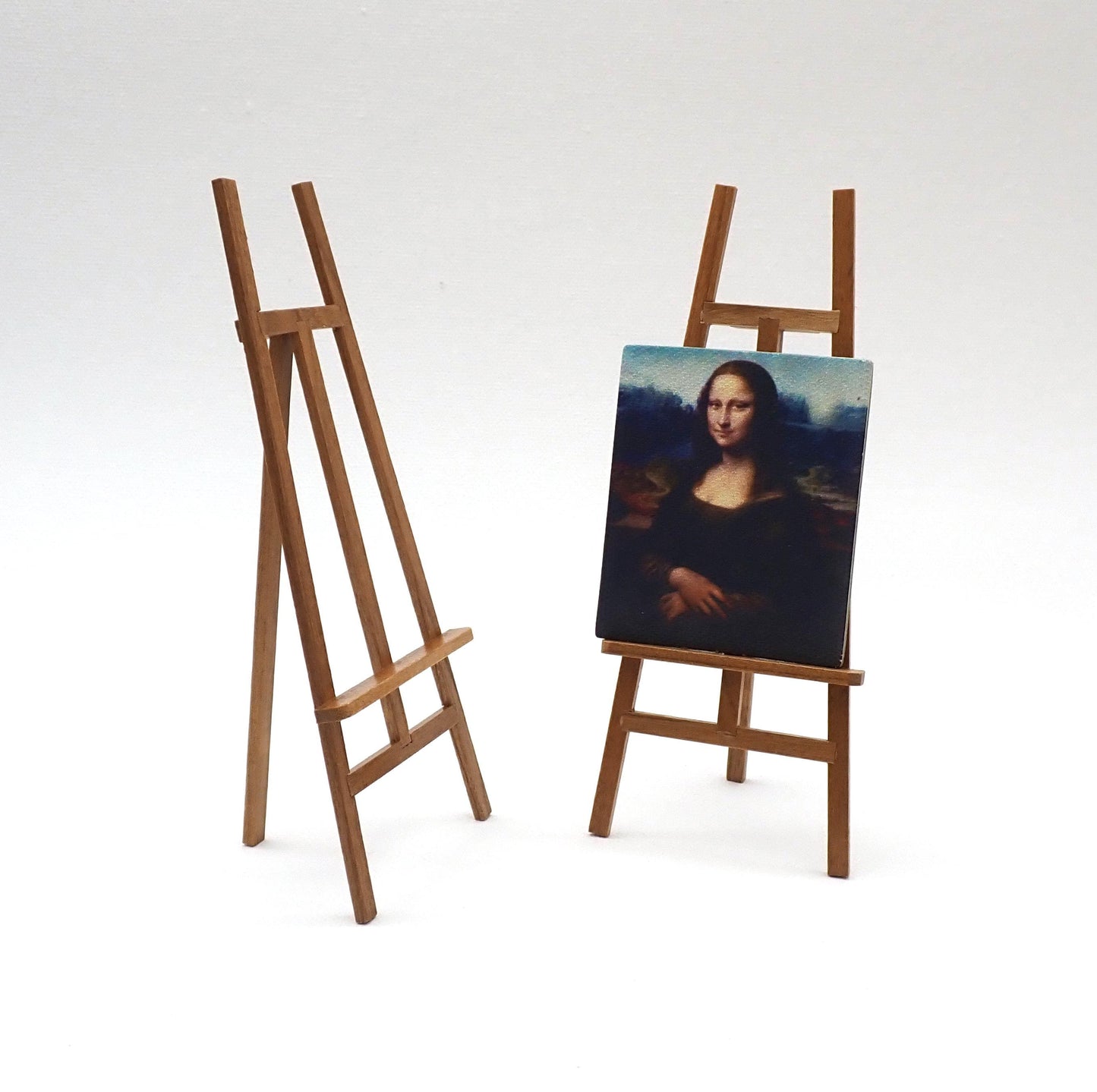 Miniature Artist's Painting Easel. 1:12 Scale. Miniature Wooden Accessory