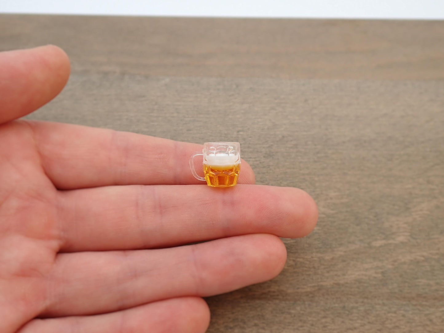 Miniature Beer in Beer Glass. 1:12 Scale Miniature Drink Accessory