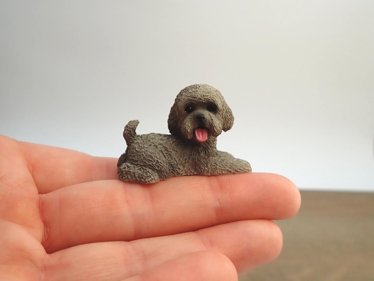 Miniature Poodle Dog Models. 1:6 Scale. Sat or Laying Down