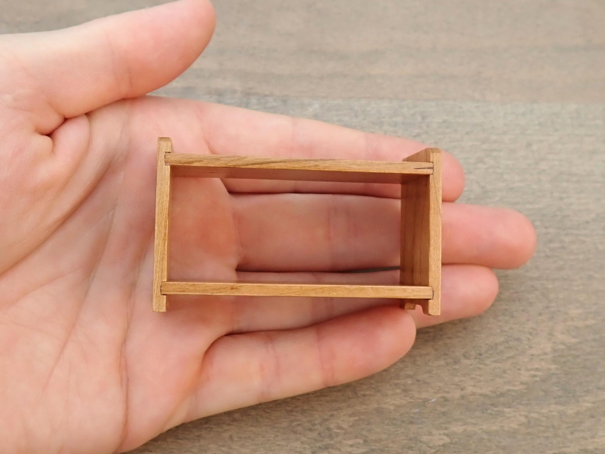 Miniature Shelf 1:6 Scale Dollhouse Accessory Side View