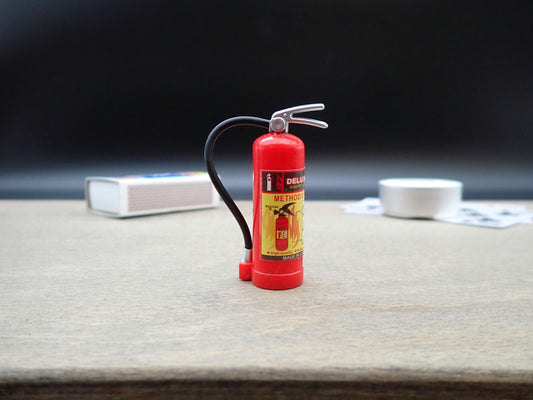 Miniature Fire Extinguisher. Realistic 1:12 Scale Dollhouse Accessory