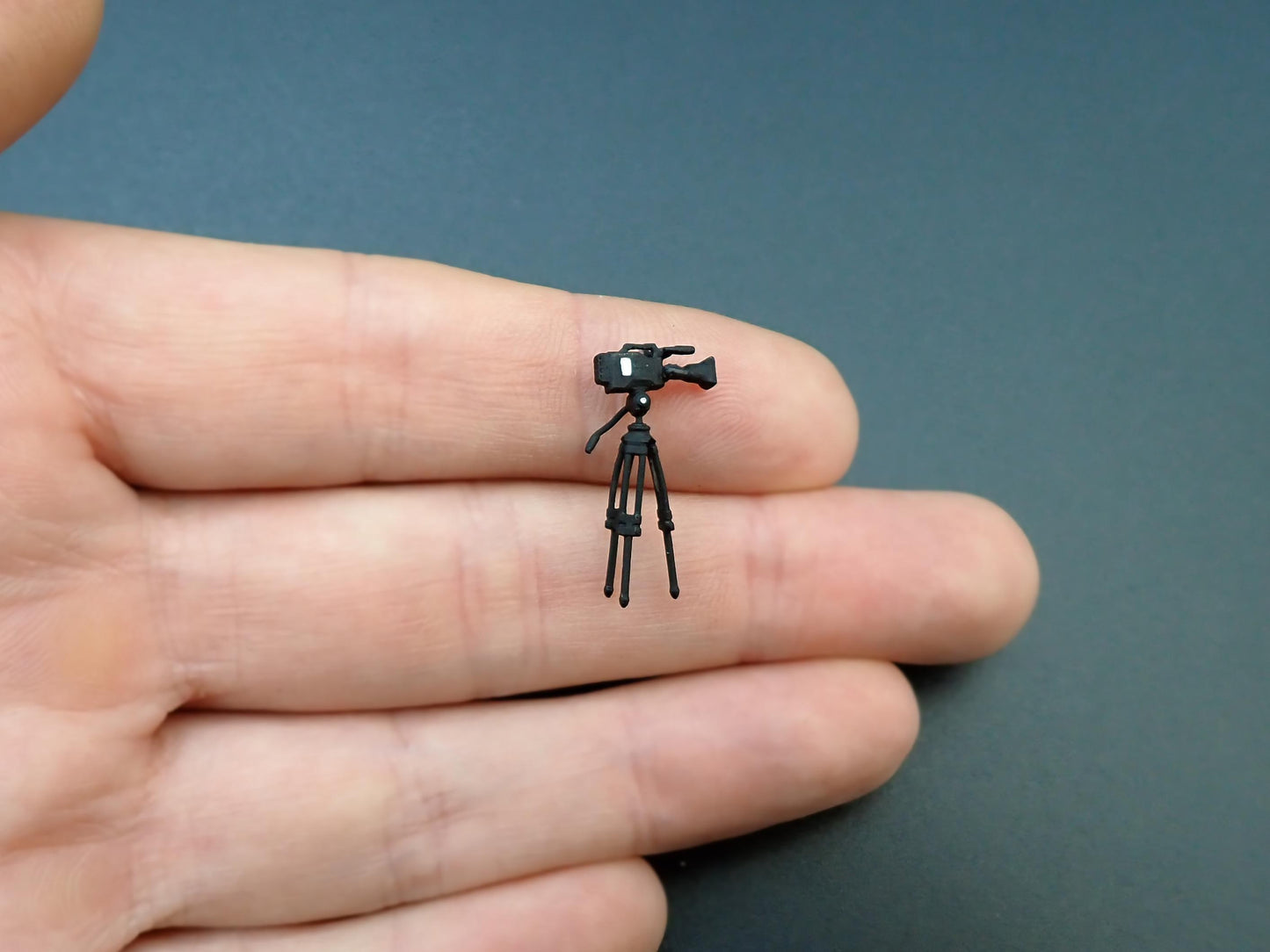 Miniature Video Camera, Singer, Sound Crew, Boom Microphone, Photographer. 1:64 Scale Figures