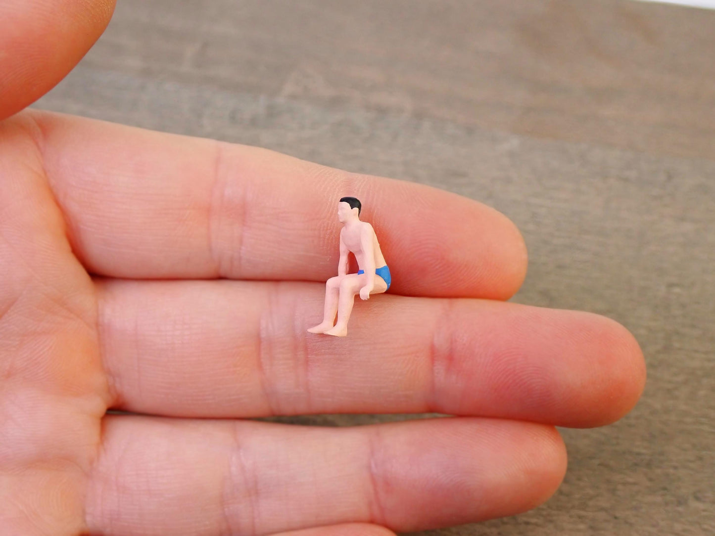 Miniature Sunbathers / Beach People. 1:64 Scale