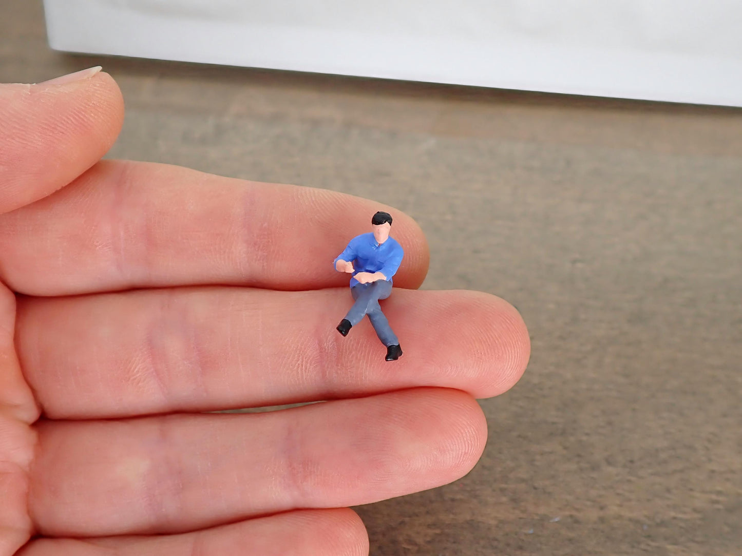Miniature Seated Figures 1:64 Scale Side View