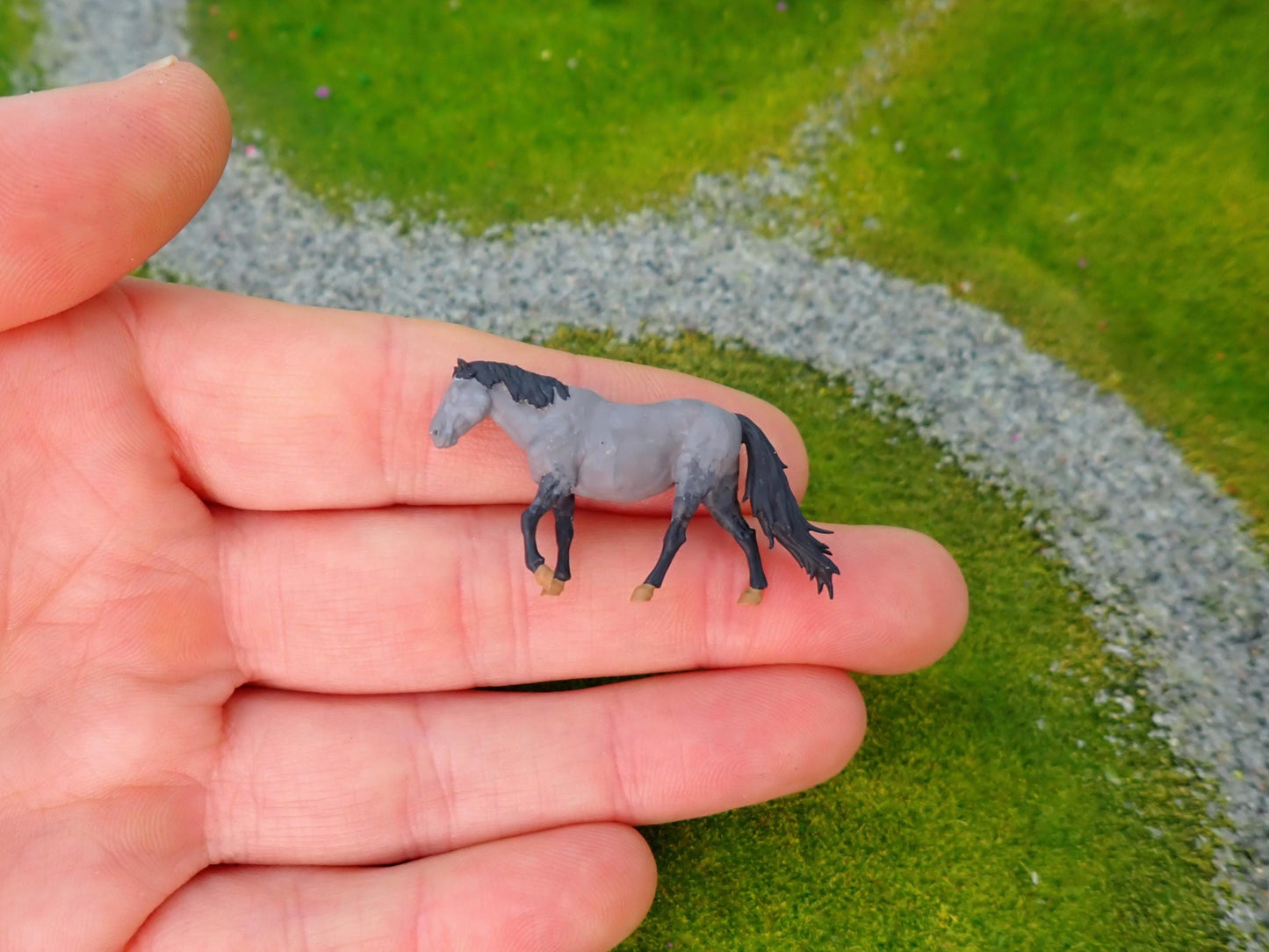 Miniature Hand-Painted Horses Ranch Scene 1:64 Scale Diorama