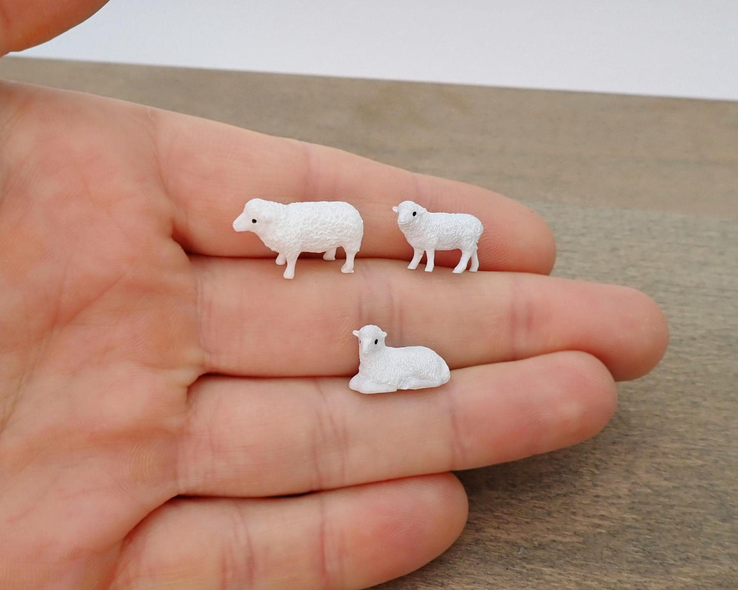 Miniature Sheep 1:64 Scale Hand-Painted Realistic Animal