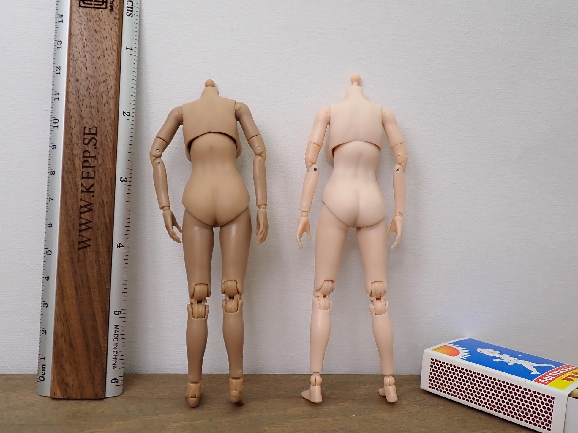 1:12 Scale BJD Doll Body Clothing Male Female Scale Comparison