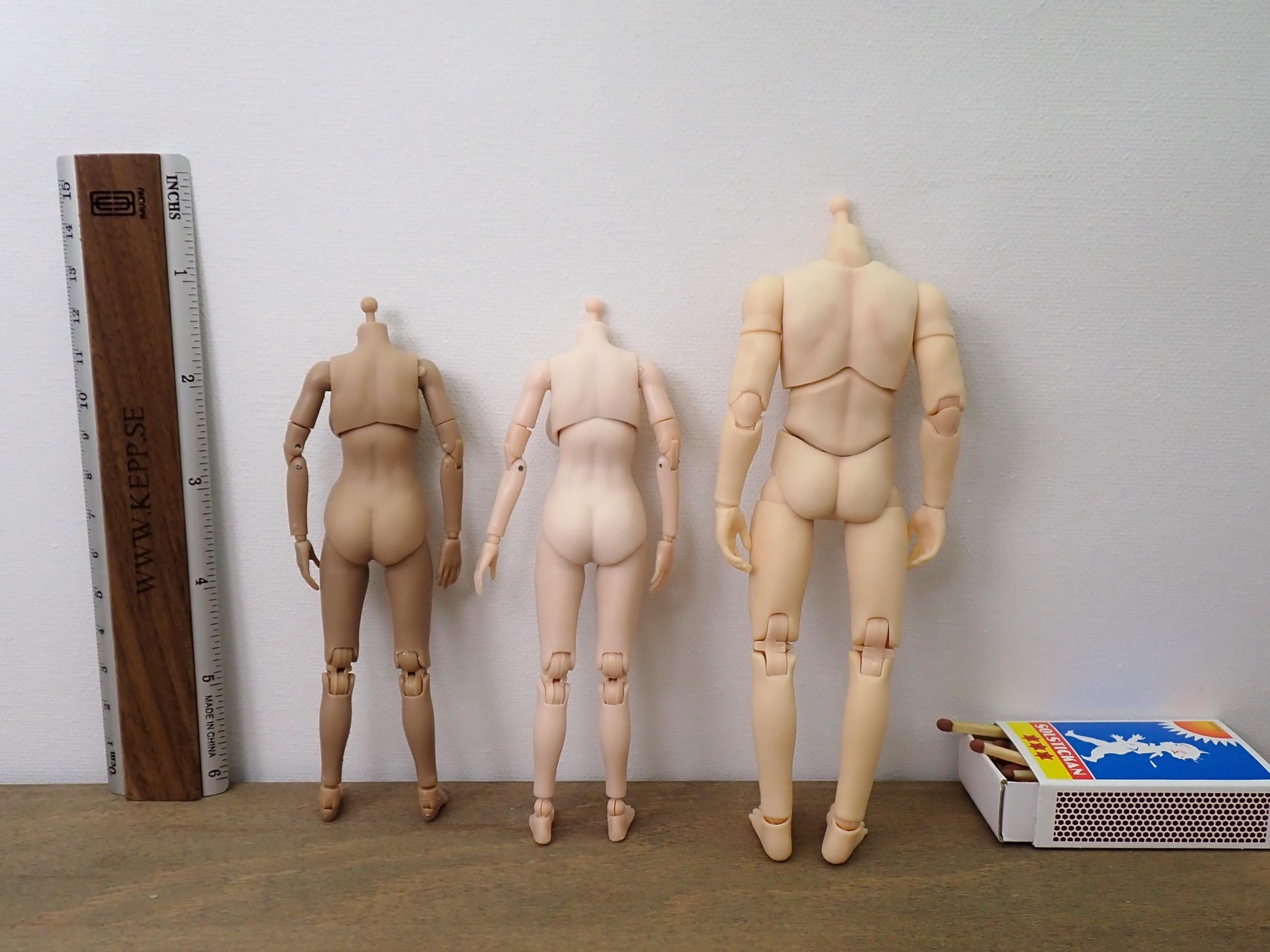 Miniature Male BJD Doll Body 1:12 Scale Articulated Hand-Made