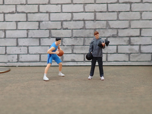 Basketball Player, Weightlifting Man. Miniature Exercising People. 1:64 Scale Figures |  | Diorama Models