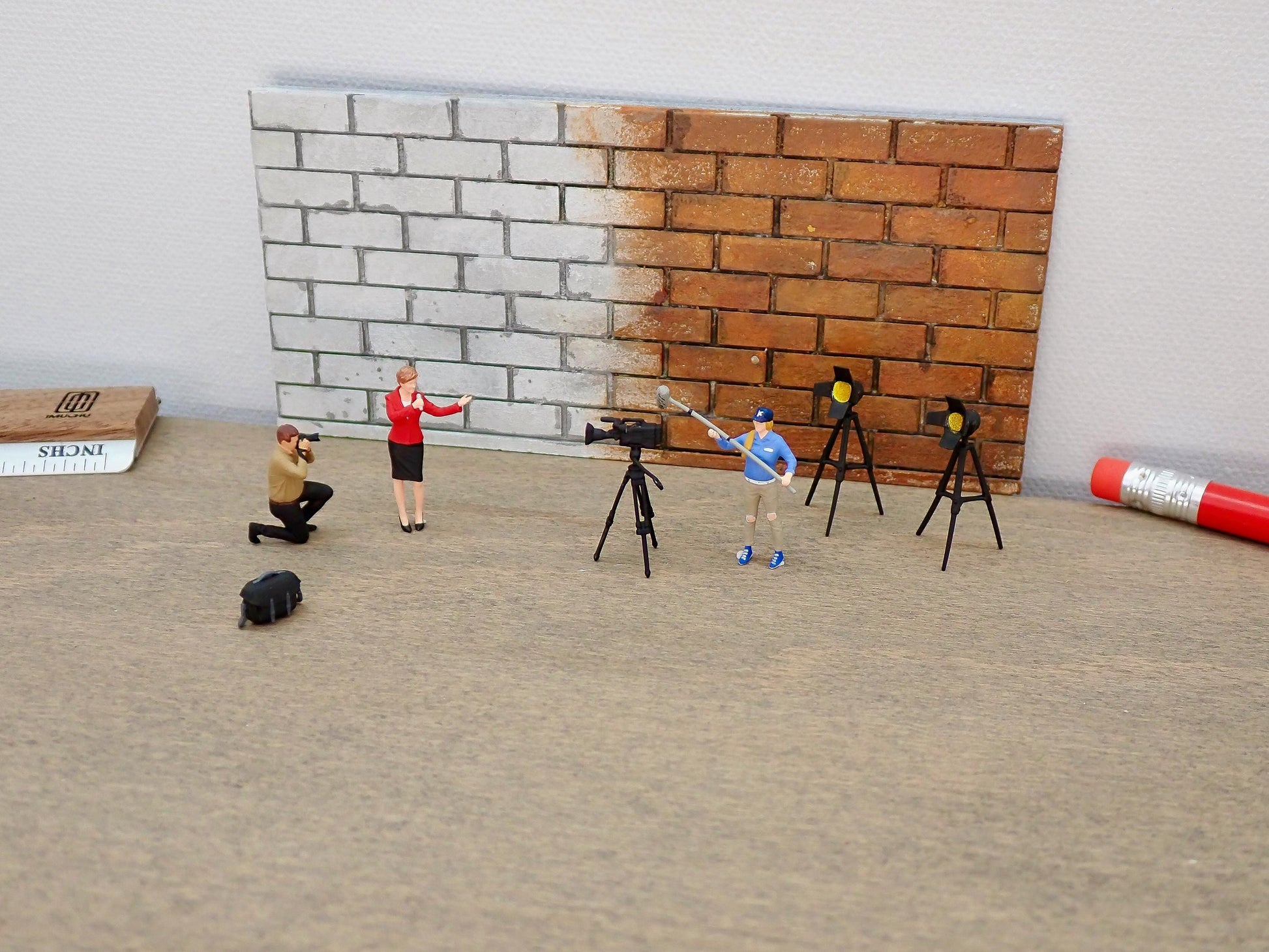 Miniature Media Scene 1:64 Scale Camera Stage Lights Detail