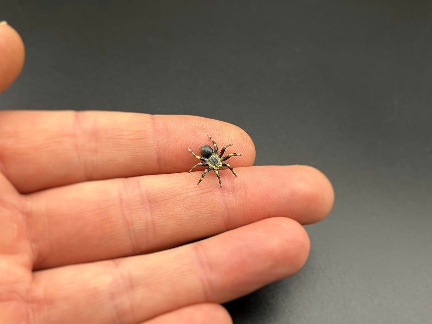 Tarantula Spider. Miniature 1:12 or 1/6 Scale. Miniature Realistic Plastic Creature
